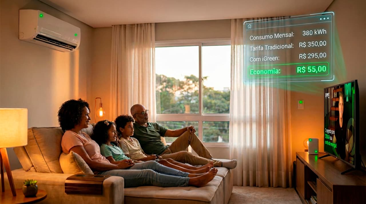 Familia no Sofá Economia iGreen